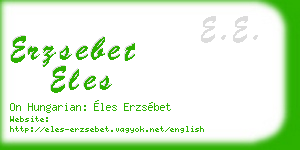 erzsebet eles business card