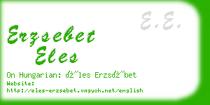 erzsebet eles business card